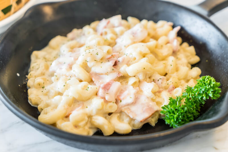 macaroni met ham en kaas zonder oven